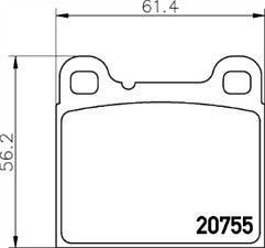 FOR VOLVO 240 740 760 850 C70 S70 V70 V90 2.0 2.3 2.4 2.5 3.0 REAR BRAKE PADS