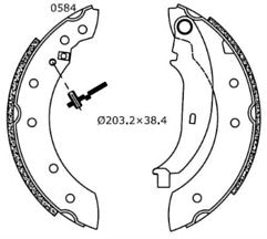 CITROEN SAXO /  PEUGEOT 106 /  RENAULT CLIO MK 2 REAR  BRAKE SHOES 