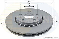 FOR KANGOO ML19 ENERGY DCI FRONT BRAKE DISCS 280MM 5 STUD PAIR