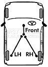FOR CELICA VVTI ZZT230 231 1999-06 BRAKE CABLE REAR HAND BRAKE CABLE LH RH