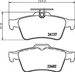 FORD FOCUS C-MAX BRAKE PADS MINTEX REAR