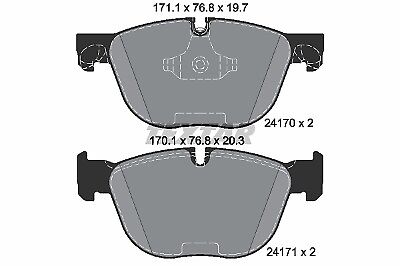 FOR BMW X5 E70 F15 F16 E71 FRONT ORIGNAL GENUINE TEXTAR BRAKE PADS 2417001