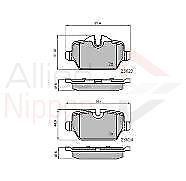 FOR BMW E90 316 318 320 E92 316i E81 116 120 E87 118i OE QUALITY REAR BRAKE PADS