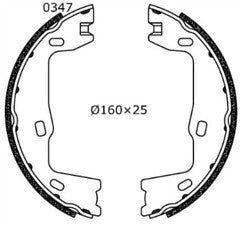 SAAB 9-3 SAAB 9-3 TID TURBO REAR HANDBRAKE SHOES FULL SET BOTH SIDES