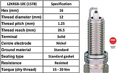4 x NGK ­LZKR6B-10E SPARKS PLUG FOR HYUNDAI FOR KIA