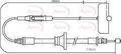 FOR VIVARO 2900CDTI LWB SHR (MK1 FL (X83))  FRONT AND CENTER BRAKE CABLE