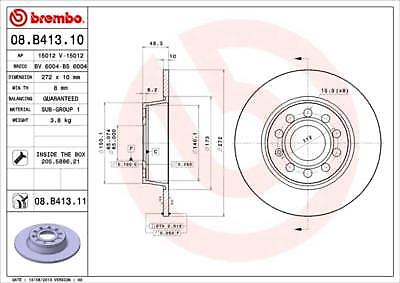 SEAT LEON SC TSi FR DSG 2013-2018 REAR DRILLED BRAKE DISCS BREMBO BRAKE PAD