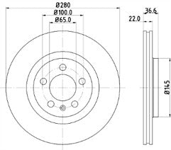 VW GOLF MK4 1.4 1.6 1.8 2.0 1.9tdi sdi MINTEX FRONT BRAKE DISCS BRAKE PADS 280