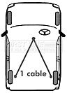 FOR FIAT  CINQUECENTO S (MK1 (170))  REAR HAND BRAKE CABKE