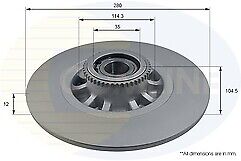 for FIAT TALENTO MULTIJET 2016-2020 2 REAR BRAKE DISC BEARING ABS BRAKE PAD REAR