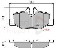 FOR MERCEDES VITO VIANO W639 OE QUALITY REAR BRAKE PADS + WEAR SENSORS