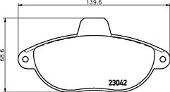 Brake Pads Set fits PEUGEOT EXPERT Front 2.0 2.0D 00 to 03 MINTEX  42415 425125