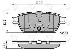 REAR BRAKE PAD SET FOR MAZDA 6MPS 2.3 STATIONWAGON 2002-08