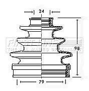 FOR TOYOTA CAMRY 2.0 SV21 (01/87-08/89) FRONT OUTER CV JOINT BOOT KIT 