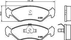 Brake Pads Set fits FORD FIESTA Mk3 Mk4 1.8D Front 89 to 00 MINTEX MDB1404