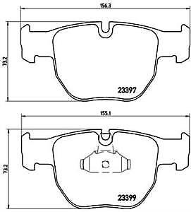 LAND / RANDE  ROVER 3.0 4.4 2002 TO 2013 BREMBO BRAKE PADS SET OF 4 