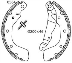 REAR BRAKE SHOE CAVALIER MK3 ASTRA MK3 MPi SPI TD ASTRA G MK4 200MM X 46MM