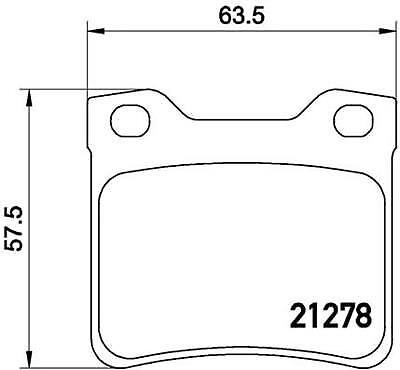 BREMBO BAKE PAD SET FOR PEUGEOT 406 1.8 1.9 2.0 2.1 2.2 607 REAR BRAKE PAD SET