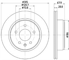 JAGUAR XJ6 XJ12 XJR MINTEX BRAKE DISC REAR VENTED DISC BRAKE  PADS REAR SET