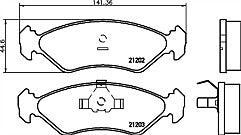 Brake Pads Set fits FORD FIESTA Mk3 Mk4 1.8D Front 89 to 00 MINTEX MDB1404