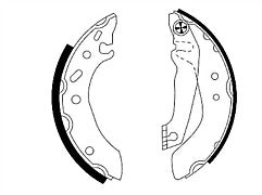 REAR BRAKE SHOES SET FIT FORD ESCORT MK6 1.8 TURBO MK3 ORION
