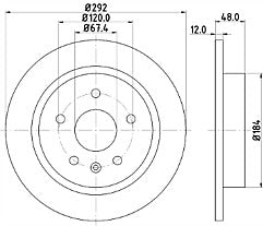 VAUXHALL INSIGNIA 1.6 1.8 2.0CDTI MINTEX REAR BRAKE DISC SOLID REAR BRAKE PADS