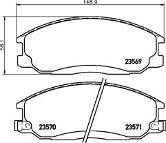 FOR HYUNDAI TRAJET 2.0 2.7 BRAKE PADS FRONT BRAKE   PADS  MINTEX