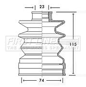 FOR SUBARU L SERIES 1.6 (1984-1992) FRONT INNER CV JOINT BOOT KIT 