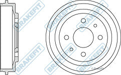  FOR FIAT PUNTO MK2 1999-2006 REAR BRAKE DRUM PAIR REAR BRAKE  SHOES ABS MODELS 