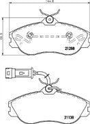 Brake Pads Set fits AUDI COUPE 2.3 Front 89 to 91 7A 895698151 895698151A MINTEX