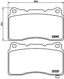 CIVIC TYPE R MK9 MITSUBISHI EVOLUTION SUBARU IMPREZA STI FRONT BRAKE PADS P54039