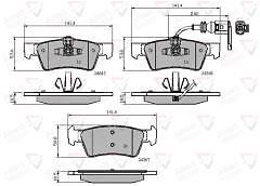  Brake Pad Set, disc brake OE REPLACEMENT TOP QUALITY TRANSPORTER REAR 