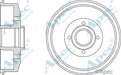 FIT FOR MK4 RENAULT CLIO REAR BRAKE DRUMS WITH BERINGS AND ABS RING FITTED 228MM