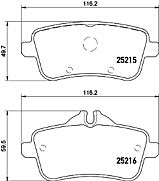 FOR MERCEDES ML W166  MINTEX PADS WITH WIRE SENSOR  REAR