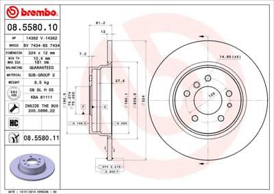 BMW 8540ci (E31) BREMBO DRILLED GROOVED BRAKE DISCS PADS REAR