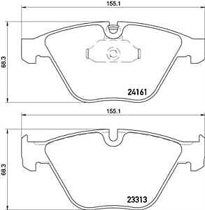 BMW 3 Saloon 335 335D Brembo Brake Pads Front 2004-2011