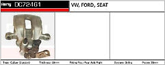 FORD GALAXY 1.9TDi  2.0 2.3 2.8 1995-2006 REAR BRAKE CALIPER NEW DRIVER SIDE RH 