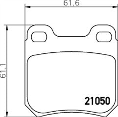 Brake Pads Set fits VAUXHALL CARLTON Mk3 Rear 86 to 94 MINTEX 1605799 91145710 