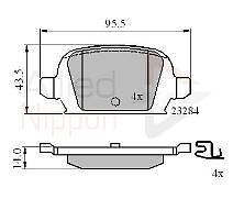 REAR BRAKE PADS FOR FIAT PUNTO 1.9 JTD COMBO TIGRA CORSA C 93190218