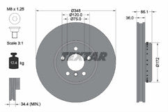 FOR BMW F10 535D M SPORT BRAKE DISCS FRONT O.E TYPE  348MM 