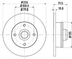 2x Brake Discs Pair Solid fits SEAT CORDOBA 6K Rear 1.8 2.0 1.9D 93 to 02 226mm