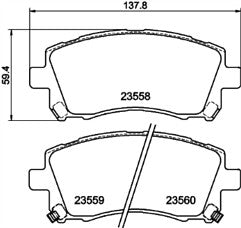 FIT FOR IMPREZA TURBO 2000 AWD (MK1 (GC)) FRONT MINTEX BRAKE PADS