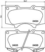 FOR TOYOTA LANDCRUISER LC3 LC4 LC5 MINTEX  FRONT BRAKE PADS