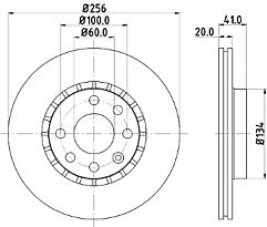 2x Brake Discs Pair Vented fits VAUXHALL CAVALIER Mk3 1.6 Front 91 to 95 256mm