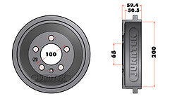 SKODA FABIA POLO CORODBA IBIZA 2 REAR BRAKE DRUMS  BRAKE SHOES CYLINDER 5 STUD