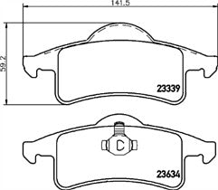 FOR JEEP CHEROKEE  GRAND CHEROKEE 99->ON REAR MINTEX BRAKE PADS