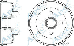 FOR ESCORT FINESSE (MK6)   REAR BRAKE DRUMS PAIR  203MM MODEL WITH ABS