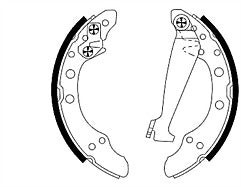 AUDI 80 A2 AROSA CORDOBA IBIZA Mii TOLEDO CITIGO GOLF MK3 FABIA BRAKE SHOES REAR