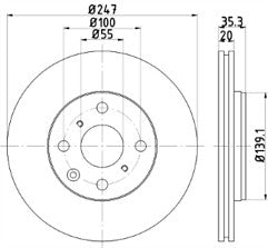 FOR CITROEN C1 1.0 1.4HDI FRONT MINTEX BRAKE DISC & PADS FRONT