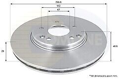 FOR MERCEDES CLK200 CLK230 CLK430 FRONT CROSS DRILLED BRAKE DISC 299mm x 28mm